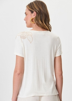 BLUSA LINHO SOLTA BORDADA - Amsterdam Closet