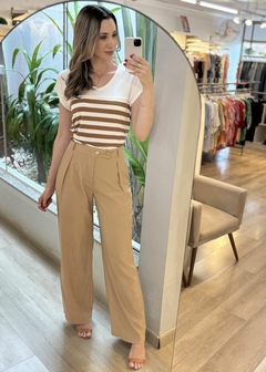 Calça algodão Alfaiataria Reta Casual - loja online