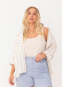 CAMISA EM ALGODÃO MANGA LONGA COM BOLSO - comprar online