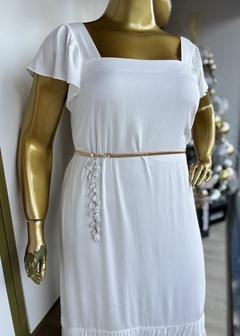 Vestido viscose comfy longo festa