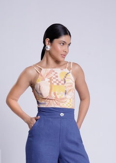 CROPPED EM VISCOSE ESTAMPADO - loja online