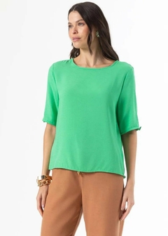 BLUSA VISCOSE DETALHE MANGA