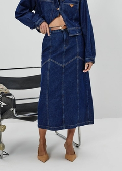 SAIA JEANS MIDI COM CINTO FEMININA