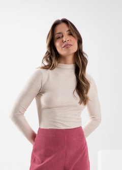 Blusa Lurex Gola Alta Feminina na internet