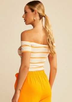 BLUSA MALHA CANELADA LISTRADA - comprar online