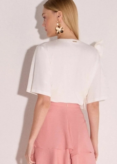 Imagem do BLUSA MEIA MALHA COM BABADO FEMININO