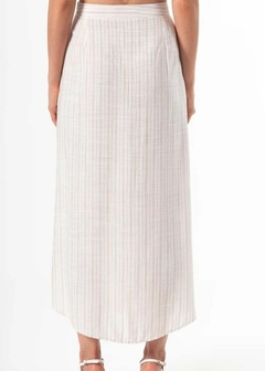 SAIA VISCOSE MIDI LISTRADA - Amsterdam Closet