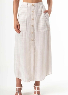 SAIA VISCOSE MIDI LISTRADA - comprar online