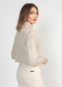 Imagem do Blusa Tricot Trabalhada Gola Alta Inverno Feminina
