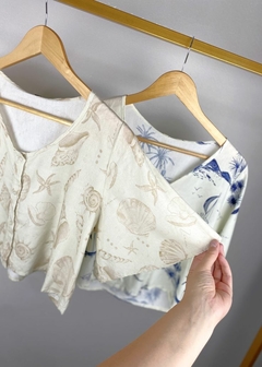 BLUSA CROPPED EM VISCOSE na internet