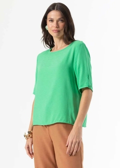 BLUSA VISCOSE DETALHE MANGA - comprar online