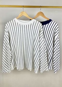 Blusa Viscose Listrada Comfy Feminino - Amsterdam Closet