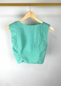 REGATA CROPPED SUZANA EM LINHO - comprar online