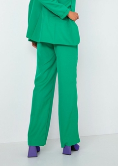 CALÇA EM ALFAIATARIA SOLTA WIDE LEG VERDE