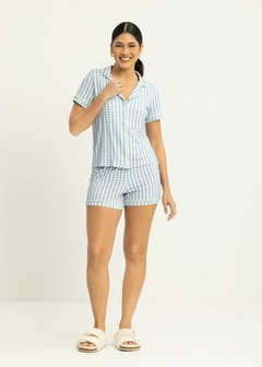 PIJAMA MALHA COM CAMISA E SHORTS ESTAMPADO - Amsterdam Closet