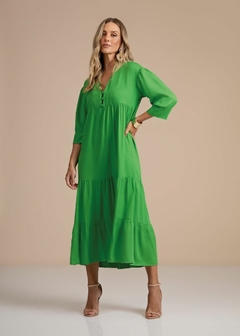 VESTIDO EM VISCOSE MIDI - comprar online