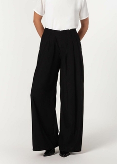 Calça Tecido Poliéster Pantalona Clássica Feminina