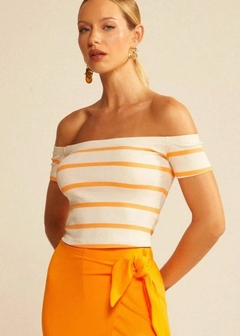Imagem do BLUSA MALHA CANELADA LISTRADA