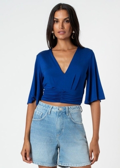 Imagem do BLUSA CROPPED EM MALHA JUSTO FEMININA MANGA CURTA
