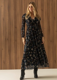 VESTIDO TULE MAXI MIDI FEMININO