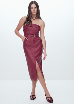 VESTIDO MIDI JUSTO C/ CINTO - loja online