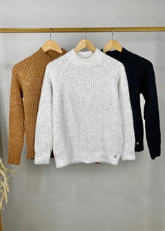 Blusa Tricot Fios de Brilho Inverno Feminina