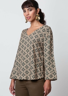 BLUSA VISCOSE MANGA 7/8