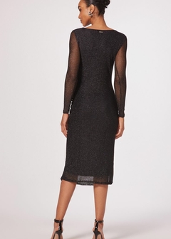 VESTIDO MIDI EM TULE LUREX