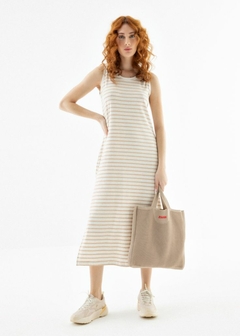 Vestido Malha Canelada Midi Comfy Feminino na internet