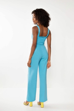 CALÇA EM ALFAIATARIA SOLTA WIDE LEG FEMININA - Amsterdam Closet