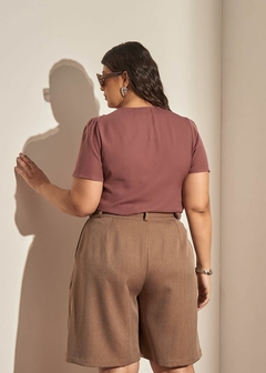 BLUSA CREPE TWILL DECOTE VAZADO COM BABADO - comprar online