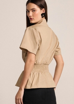 Imagem do BLUSA TRICOLINE COM ELÁSTICO NA CINTURA