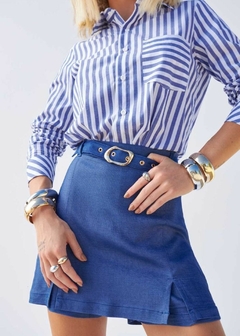 SHORT SAIA EM BEGALINE DENIM COM CINTO - loja online