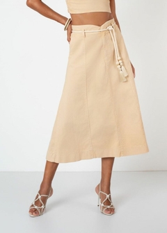 SAIA JEANS FEMININA MIDI COM CINTO