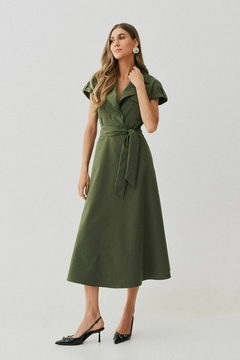 VESTIDO TECIDO MIDI FEMININO