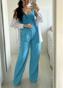 CALÇA EM ALFAIATARIA SOLTA WIDE LEG FEMININA - comprar online