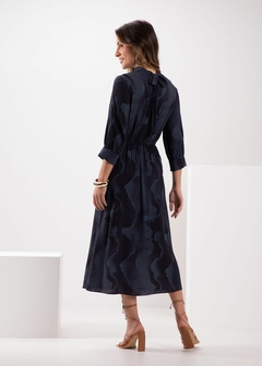 Vestido Viscose Manga 3/4 Estampado Feminina - comprar online