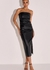 VESTIDO MAXI MIDI EM COURO P.U. - loja online