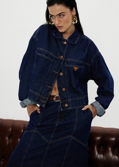 JAQUETA JEANS CASUAL FEMININA - comprar online