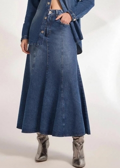 SAIA MAXI MIDI EM DENIM na internet