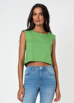 BLUSA LINHO CROPPED SOLTA - comprar online