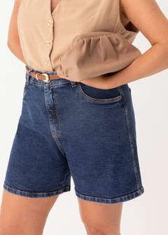 SHORTS JEANS FEMININO COM CINTO