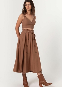 REGATA CROPPED ALFAIATARIA SARJADA FEMININO - comprar online