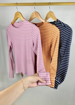 Blusa Malha Canelada Básica Feminina - Amsterdam Closet