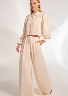 CAMISA CROPPED EM VISCOSE JACQUARD na internet