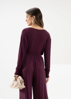 Imagem do Blusa Malha Crepe Gola Degagê Feminina
