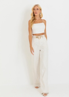 Calça Algodão Wide Leg Comfy Feminina - loja online