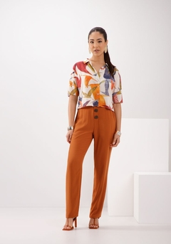 Camisa Viscose Estampada Feminina - comprar online