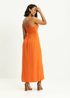 VESTIDO LINHO LONGO SEM MANGA - loja online