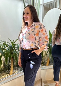 CAMISA EM TULE MANGA 3/4 ALONGADA - comprar online
